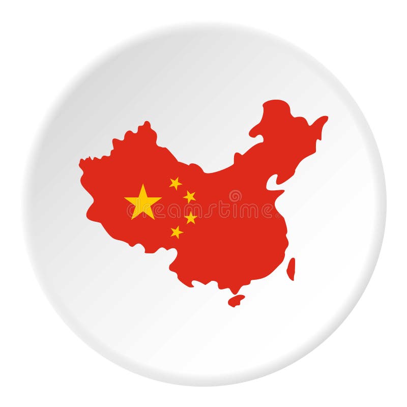 中国的地图国旗的上色象圈子图片