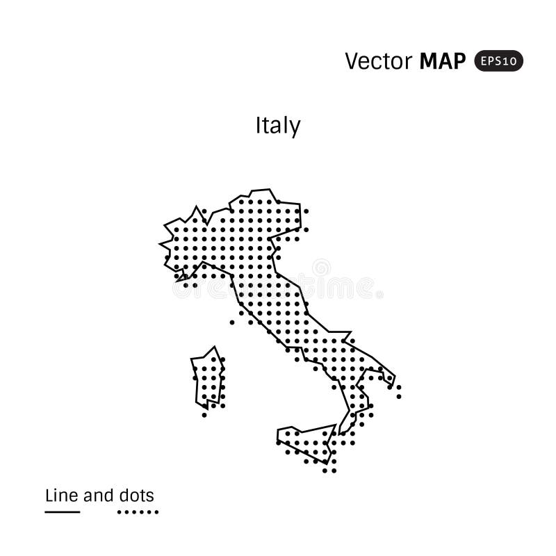 传染媒介被加点的意大利地图图片