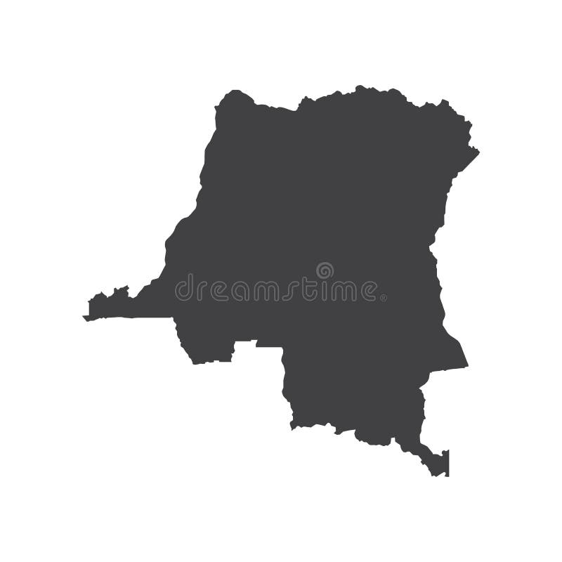 刚果民主共和国地图剪影图片