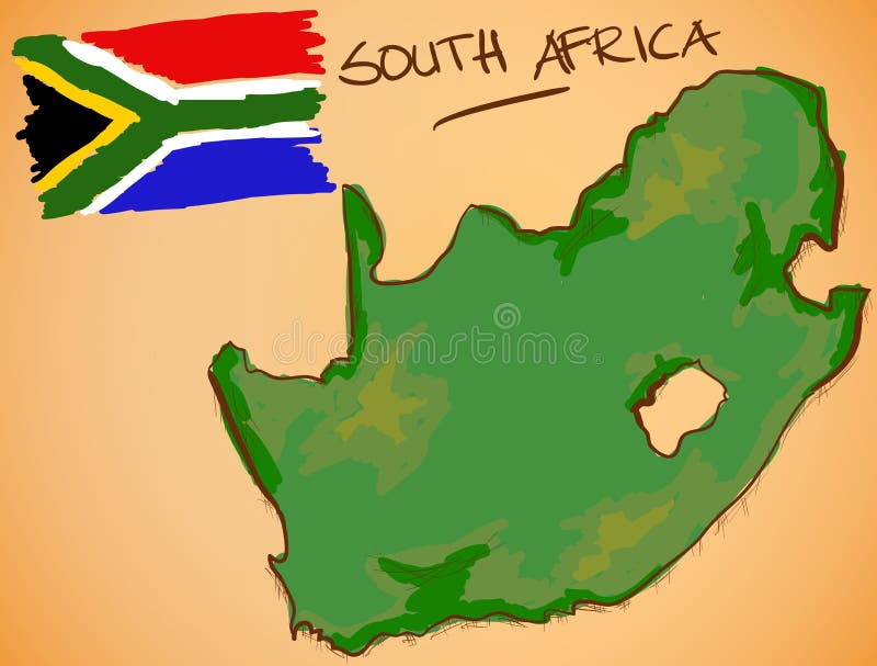 南非地图和传染媒介 皇族释放例证