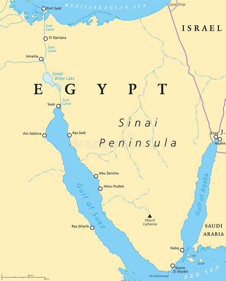 埃及,西奈半岛政治地图图片
