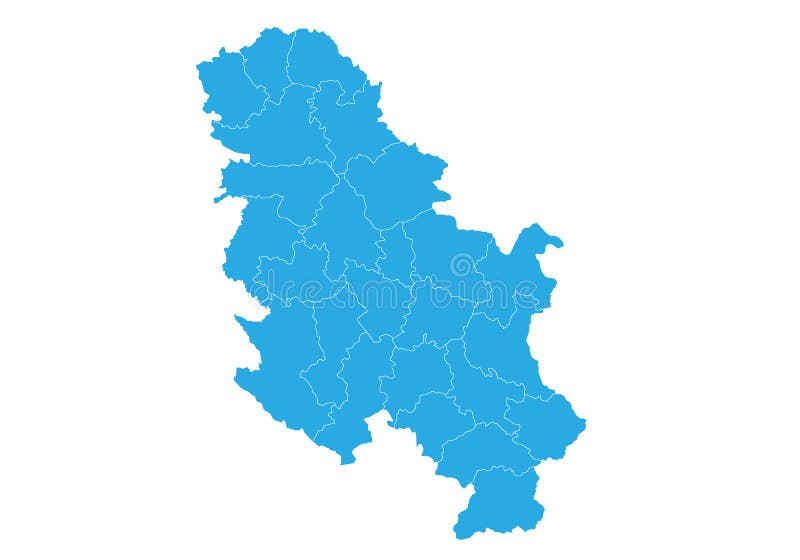 塞尔维亚nokosovo的地图 高详细的传染媒介地图-塞尔维亚nokosovo图片