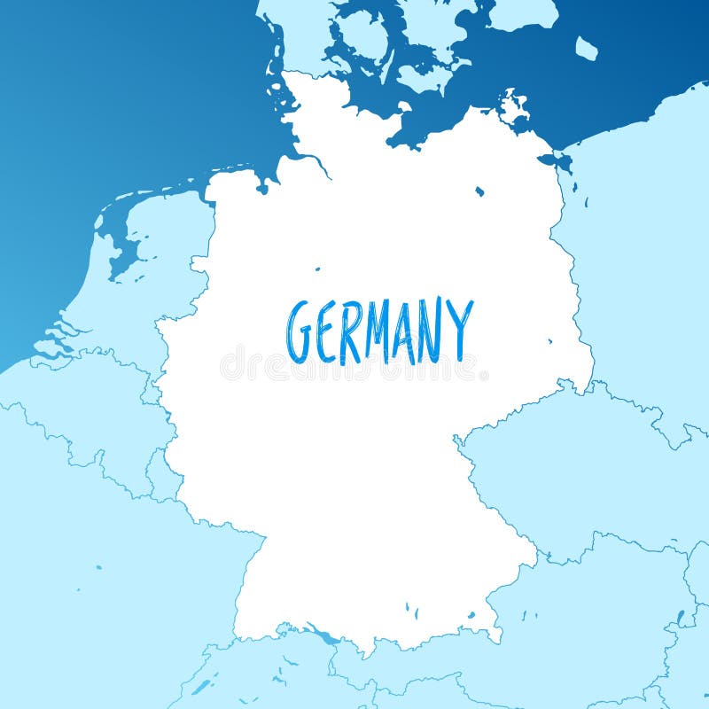 德国地图象 黑剪影传染媒介被隔绝的图象欧洲国家.