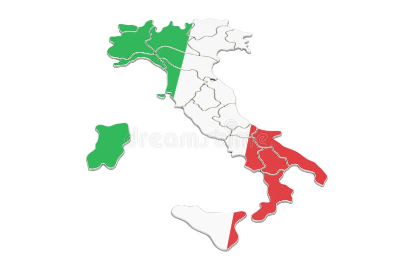 意大利地图, 3d翻译图片