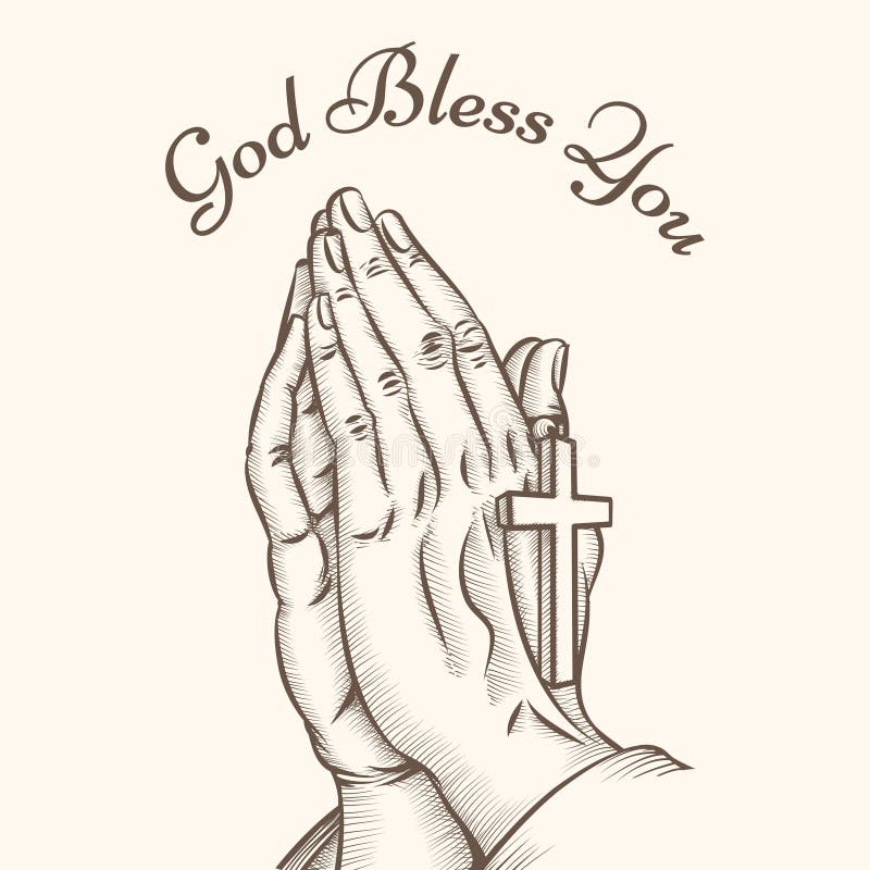 有十字架的祷告手 宗教和神,祈祷和圣洁,灵性和耶稣受难象,传染媒介
