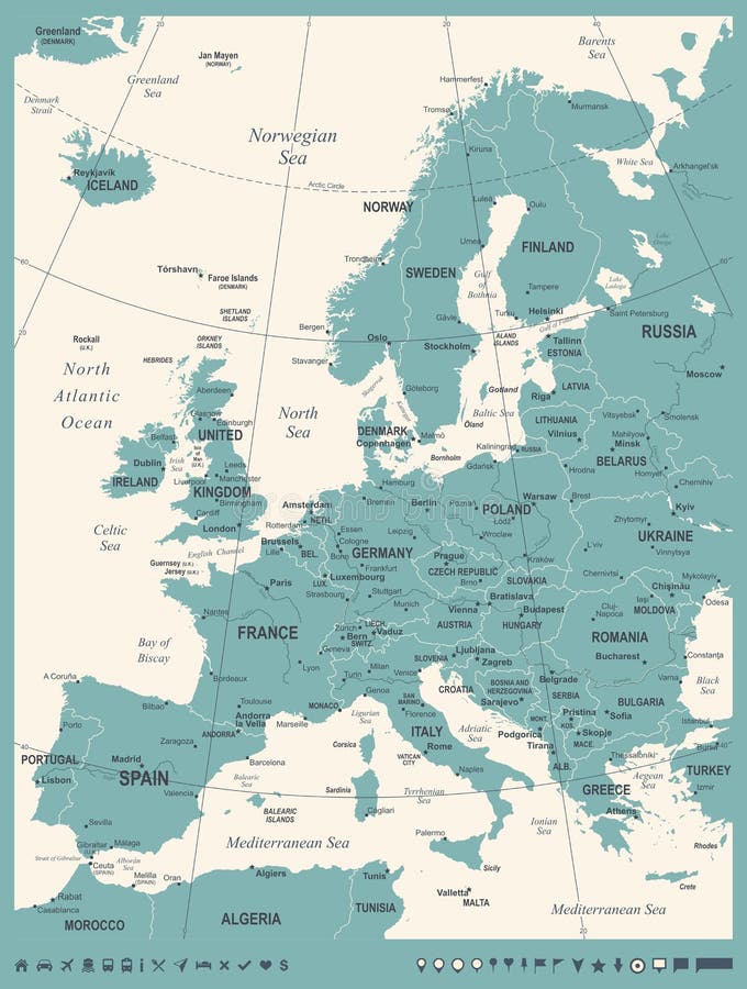 欧洲地理地图高清