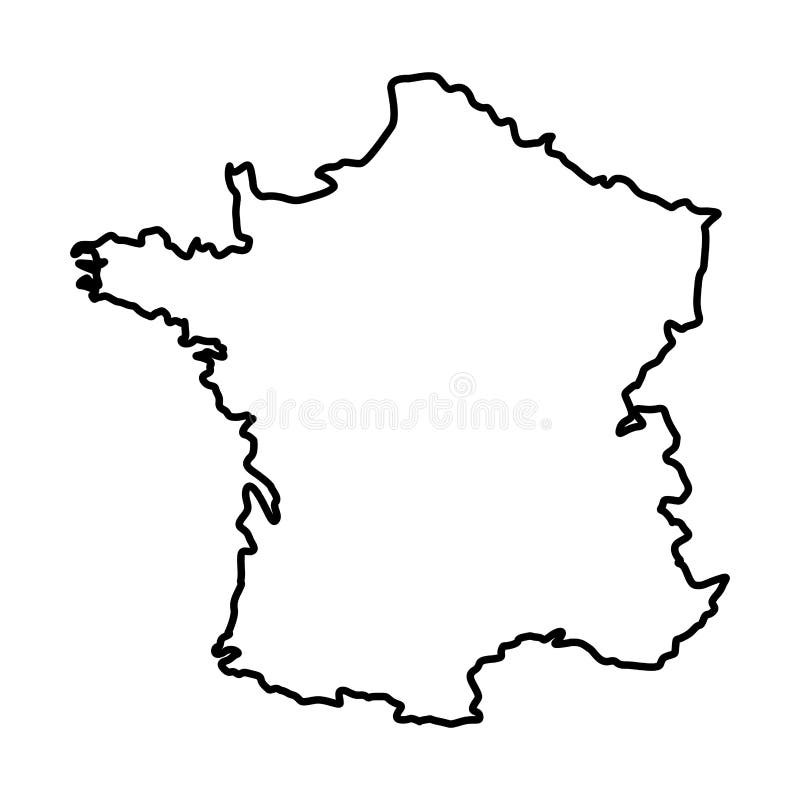 法国地图剪影图片