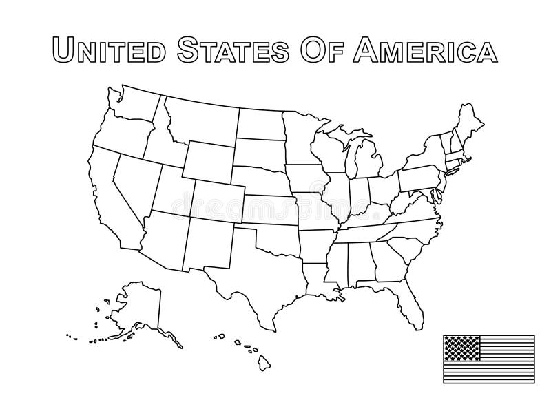 美国地图和美国国旗传染媒介 概述样式图片