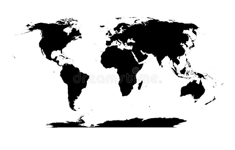 download 详细世界地图剪影 向量例证.图片