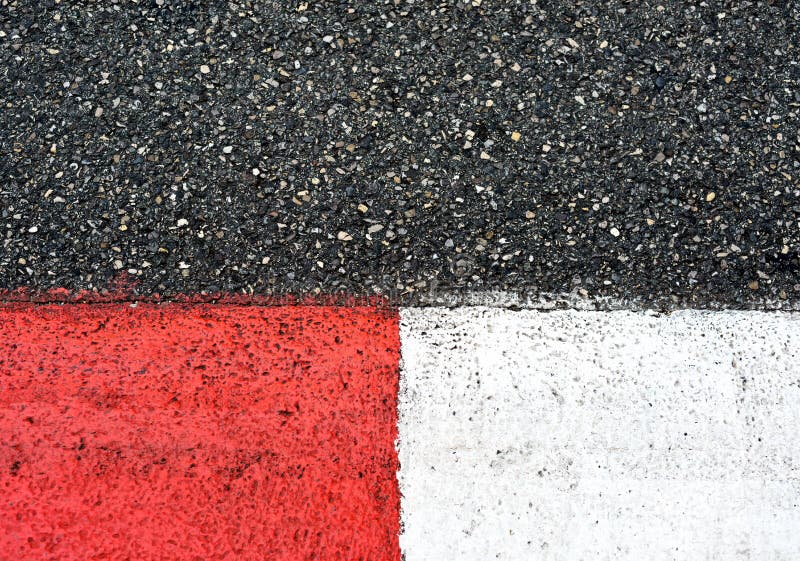 Asphalt And Curb Texture On Grand Prix Circuit Stock Photos Image