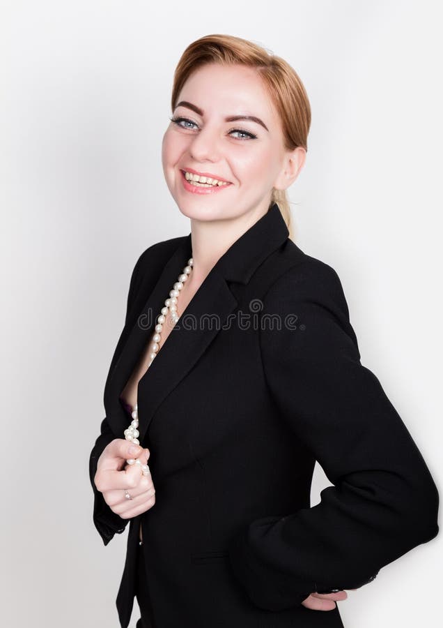 Attractive Energetic Business Woma Suit Naked Body Stock Photos Free