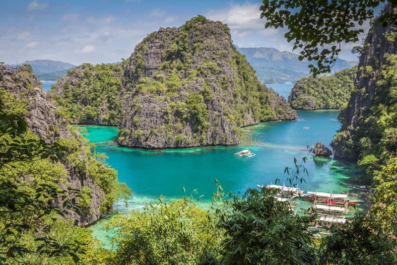 Blue Lagoon In Coron Palawan Philippines Stock Photo Image