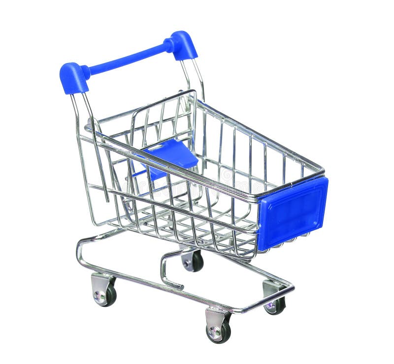 Carro De Compra Azul Foto De Stock Imagem De Recipiente