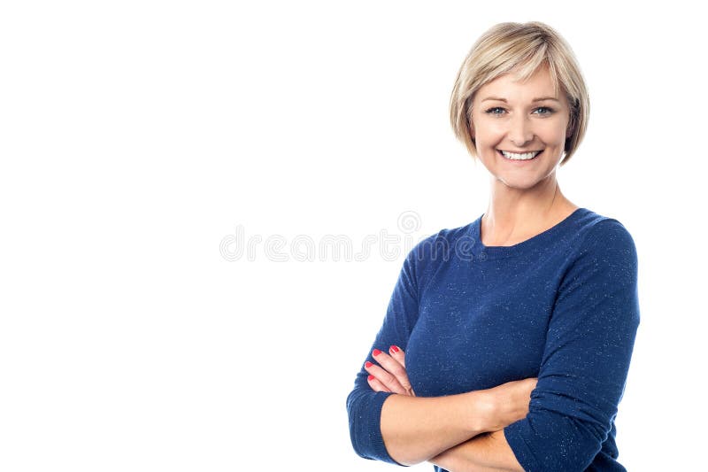 Attractive Middle Aged Woman In Spaghetti Top Stock Photo Image Of