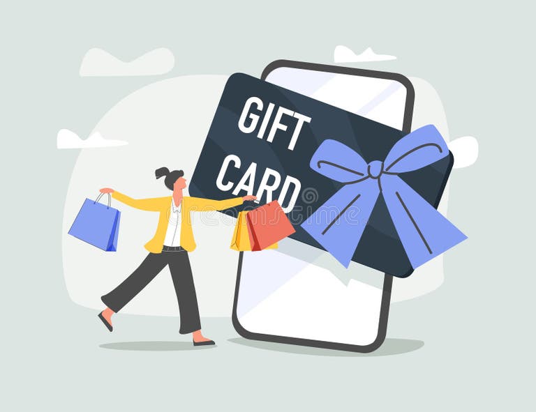 digital-gift-card-abstract-concept-vecto