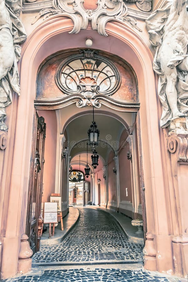 Exterior View Of The Entrance To The House Of Scientists In Lviv