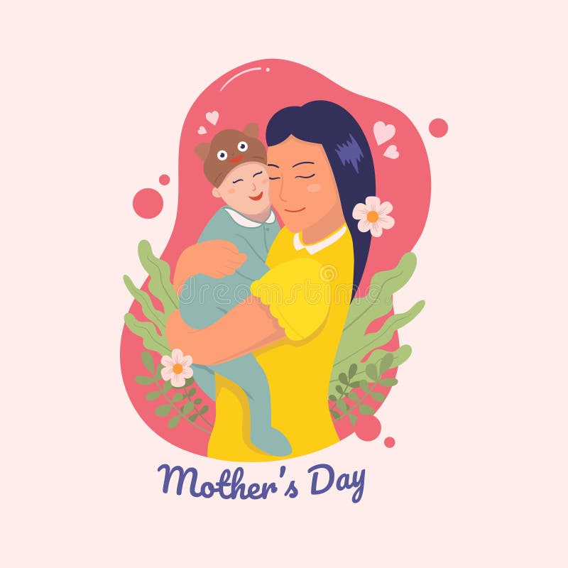 Hand Drawn Mother S Day Illustration Template Stock Vector