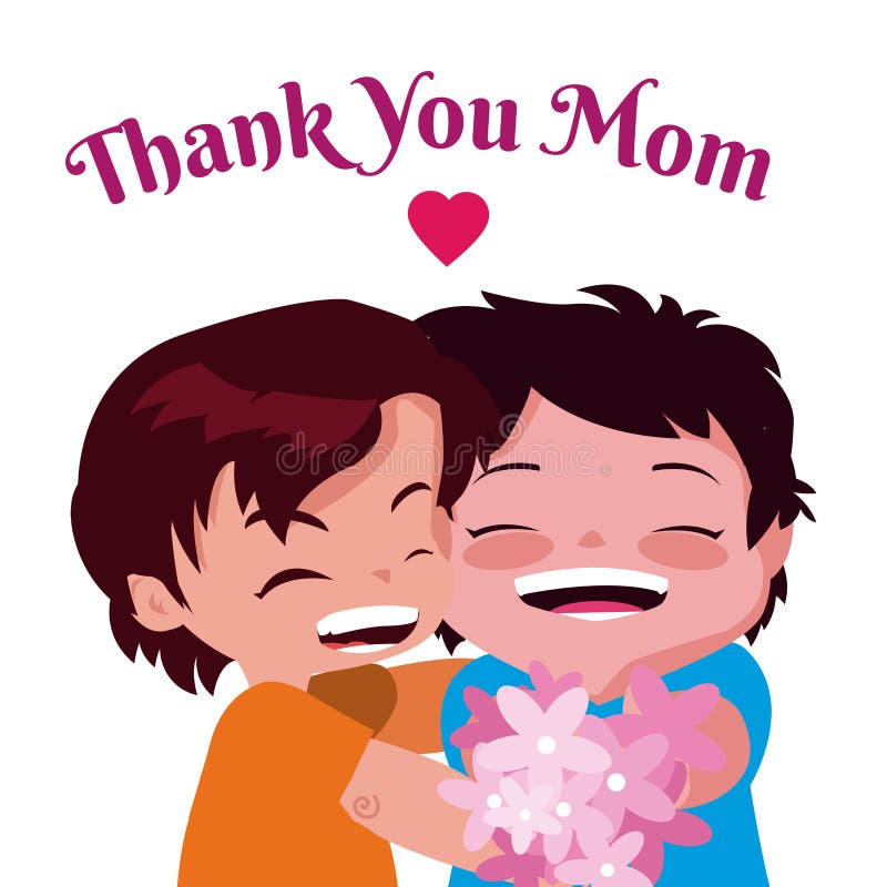 Happy Mothers Day Cartoon Stock Vector Illustration Of Celebration