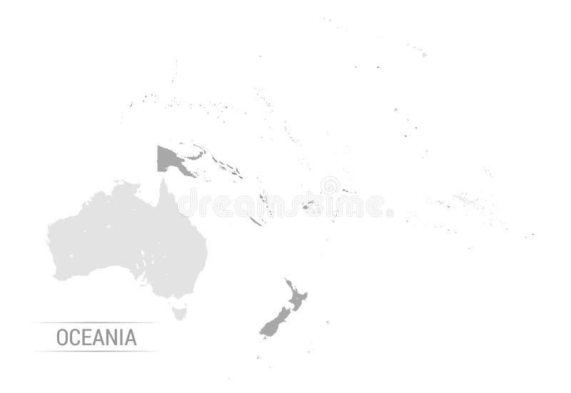 Silueta Negra De Australia Y Oceania Mapa Del Contorno Del Continente