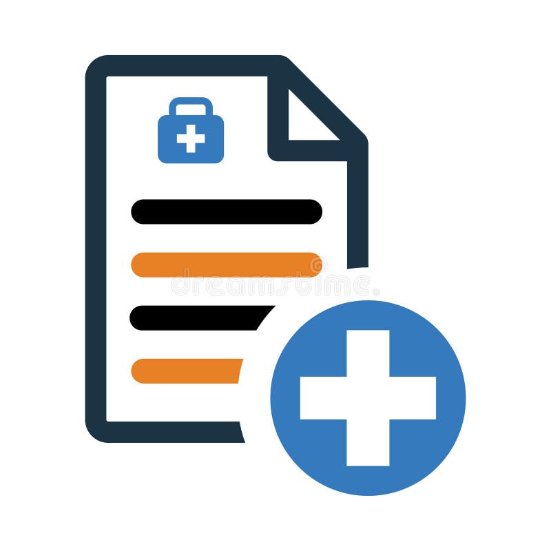 Medical Report Report Prescription Health Test Report Icon Stock