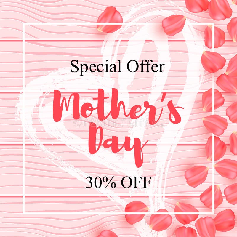 Mother S Day Sale Template Card Stock Vector Illustration Of Pattern