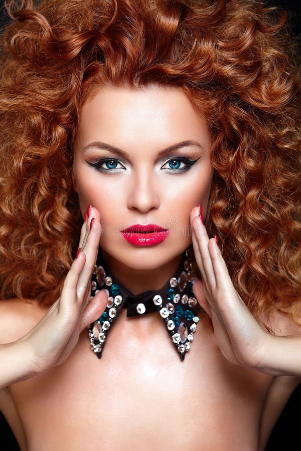 Redhead Model With Perfect Clean Skin Stock Image Image
