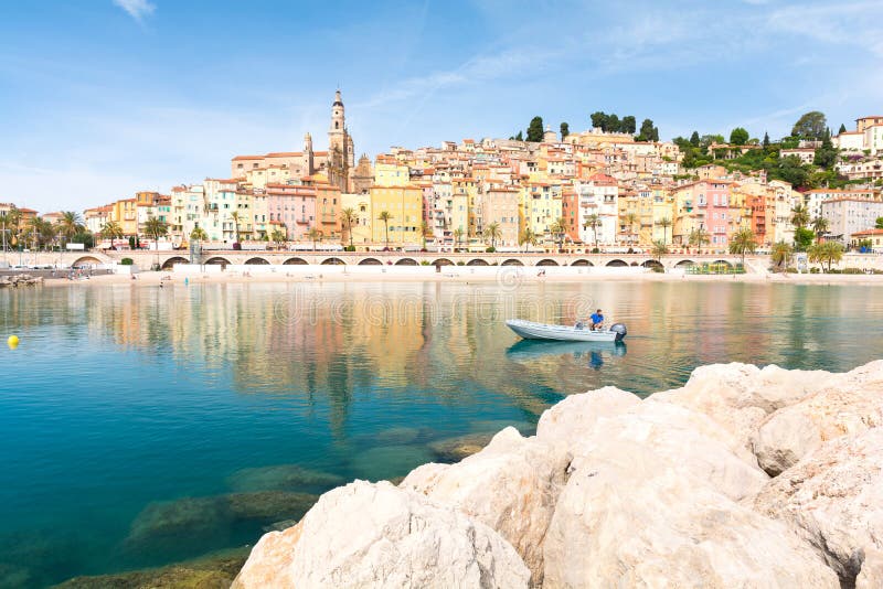 View On Colorful Town Menton On French Riviera Cote D Azur South