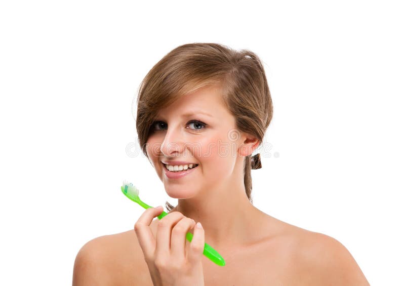 Naked Girl Brushing Teeth Stock Photos Free Royalty Free Stock
