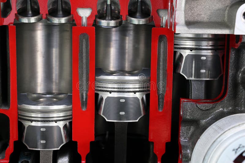 download 发动机活塞和阀门 库存照片.
