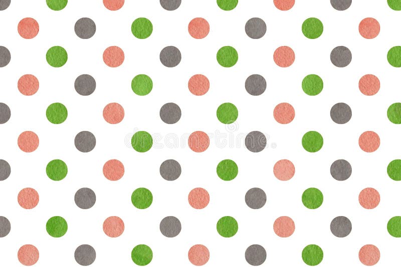 水彩桃红色,绿色和灰色圆点背景