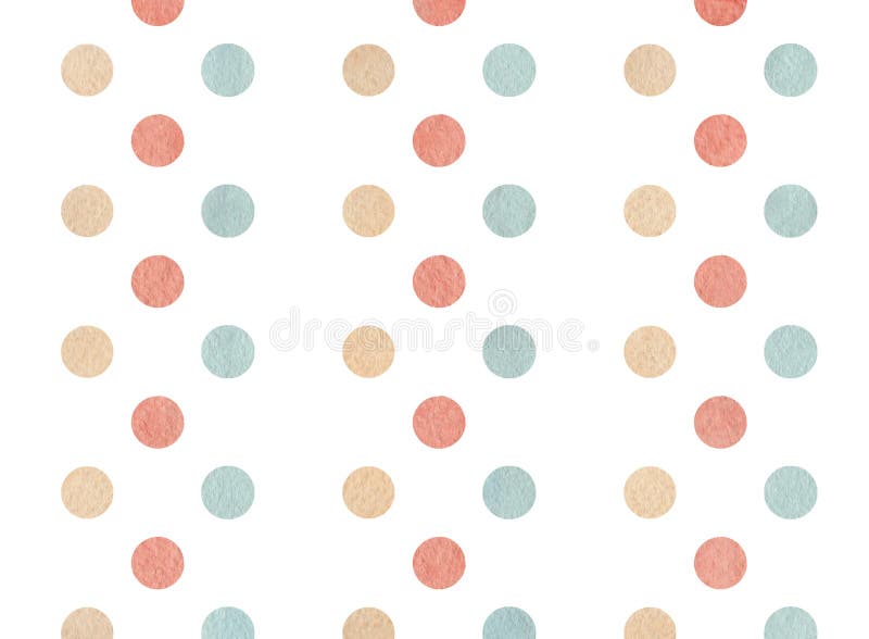 水彩桃红色,米黄和蓝色圆点背景