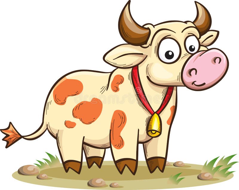 插画 包括有 响铃, 小牛, 哺乳动物, 母牛, 敬慕, 农场, 图象, 问题
