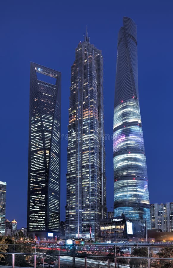 金茂塔,地标摩天大楼在上海,.