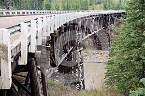 Alaska Highway Historical Wooden Bridge