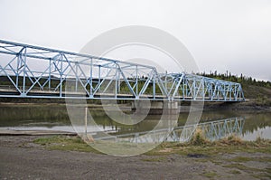 Alaska Highway River Wooden Bridge