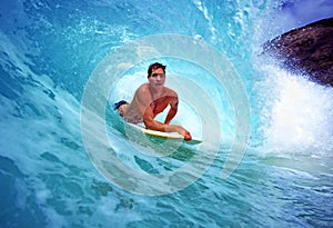 Bodyboarder Chris Gagnon Surfing in Hawaii