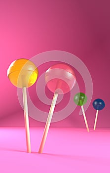 Candy Lollipops Invitation Card