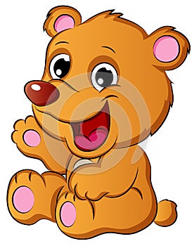 Cartoon Bear Cub Vector Illustration