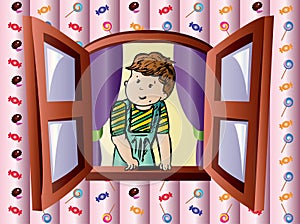 Cartoon Candy Boy Wallpaper