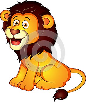 Cartoon Lion Vector Illustration