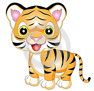 Cartoon Tiger Vector Illustration