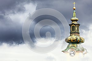 The church clocktower of St Mary, Zagreb