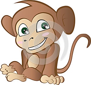 Cute cartoon monkey