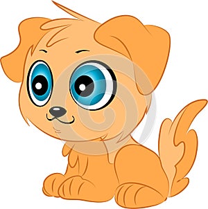 Cute Cartoon Vector Puppy