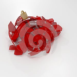 Falling Christmas Bauble Ornament broken