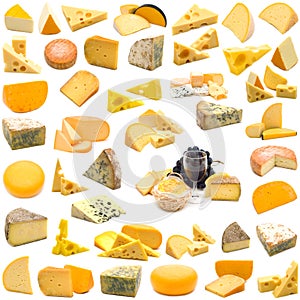 Große Seite der Käseansammlung
