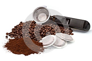 Kaffeemaschine mit unterschiedlichem Typen des Kaffees