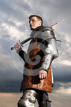 Knight holding sword
