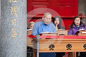 People in Temple