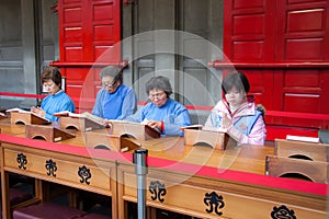 People in Temple